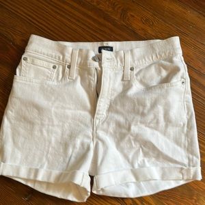 J.Crew White Denim Shorts Size 25